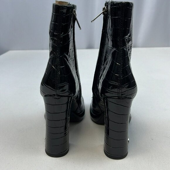 Circus By Sam Edelman Womens Freddie Black Crocodile Print Ankle Booties Size 5M - Picture 6 of 9